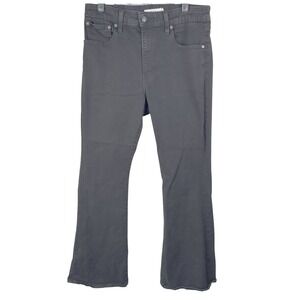 Levi's 726 Flare Black Denim Jeans‎ Sz 31 x 32 Mid Rise Stretch Y2K Grunge Hippy